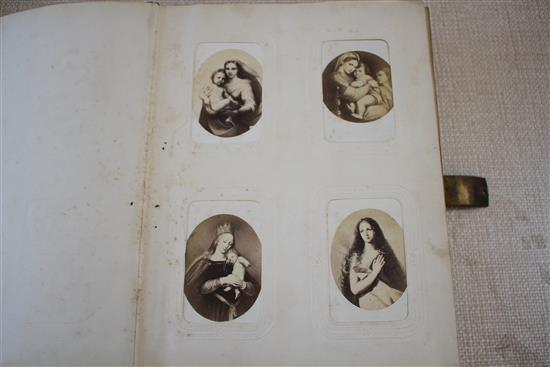 A Victorian photograph album containing 224 cabinet photographs of military figures, politicians, dignitaries, etc., qto, green moroc